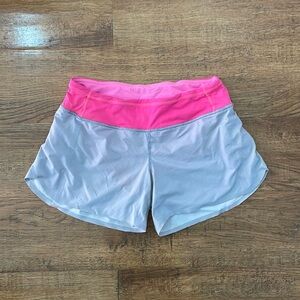 Lululemon Speed Up Running Short, Pink and Gray